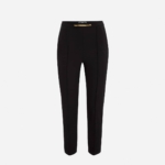Straight trousers in bi-elastic fabric with horsebit
