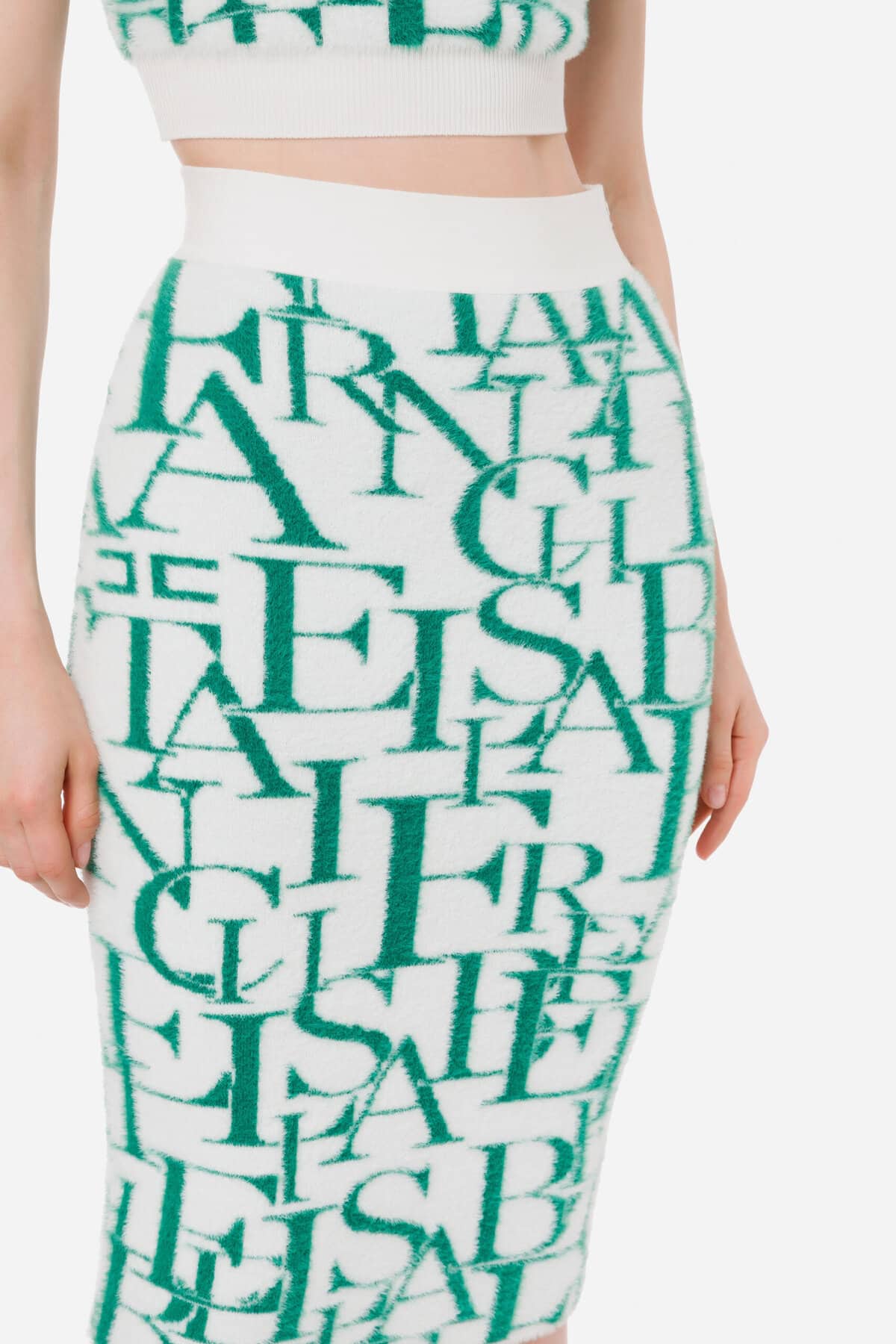 Pencil skirt with lettering pattern - ELEGANZA -ELISABETTA FRANCHI