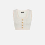 All-over jacquard logo top
