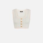 All-over jacquard logo top
