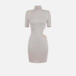 Mini-dress in viscose jersey with cut-out