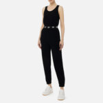 Jumpsuit in cotton fabric with logoed bands and embroidery