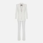 Trouser suit in crêpe fabric