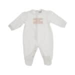 ROMPER WITH IVORY EMBOSSED EMBROIDERY/N
