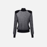 Viscose turtleneck with shoulder pads