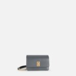 Nappa leather shoulder bag with bellows