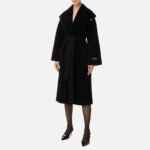 Knit wrap coat