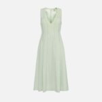 Cool wool dress with contrasting topstitching