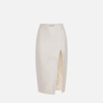 Lamé tweed skirt with jewel detail