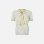 Floral jacquard top