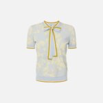 Floral jacquard top