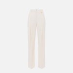 Crêpe trousers with contrasting topstitching