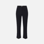 Crêpe tuxedo trousers with satin bands