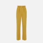 Trousers in lightweight crêpe fabric with belt