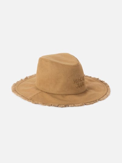 Cotton drill hat with embroidered logo