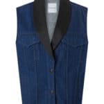 ELAYUN GILET DENIM + SATIN