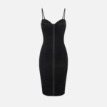Jersey stretch dress with draping