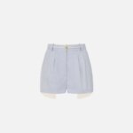 Cool wool shorts with satin details