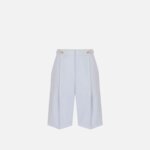 Bermuda shorts in crêpe fabric with jewel logo