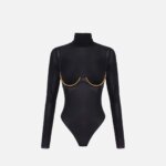 Bodysuit in jersey fabric with jewel details