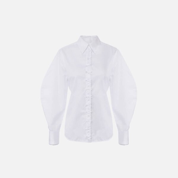 Cotton poplin shirt with bows