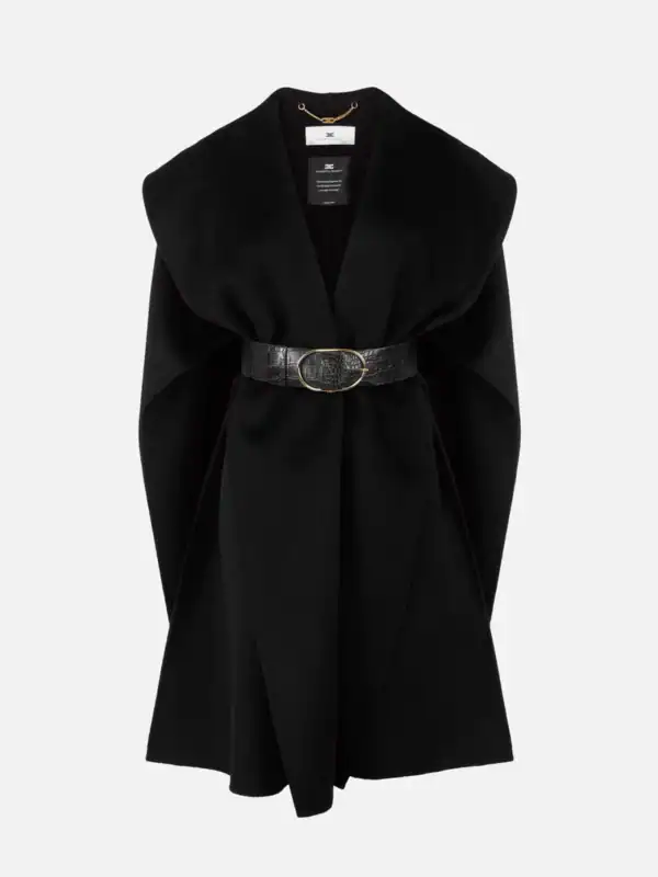 Cape in double wool cloth