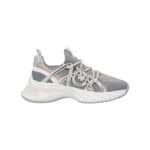ARIEL 01 - SNEAKER SATIN/COW SUEDE/MIRROR CAGE PEARL