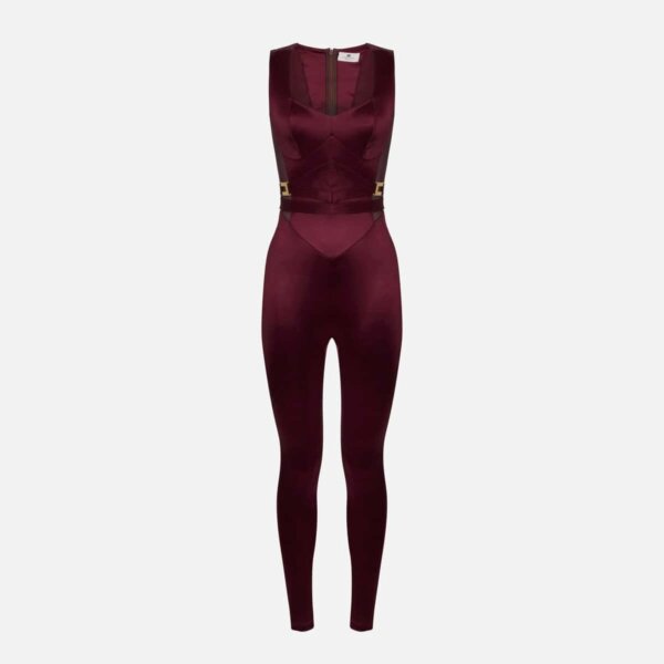 Lycra jumpsuit with jewel logo