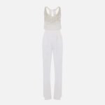 Jumpsuit in georgette and crêpe fabrics with crystals