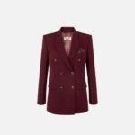 Cotton gabardine jacket with jewel buttons