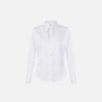 Cotton shirt with cut-out and embroideries