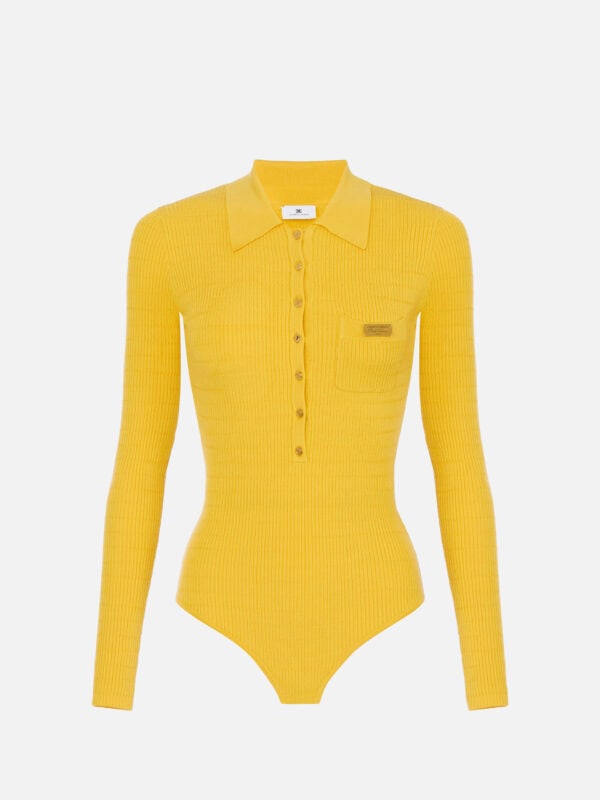 Micro-braided knit bodysuit