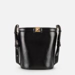 Naplak-effect bucket bag
