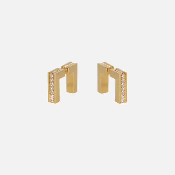 Earrings with rhinestones