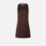 Mini dress in duchess satin with necklace