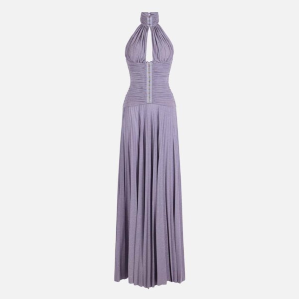 Red Carpet dress in lamé-effect jersey