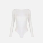 Bodysuit in knit sheer fabric