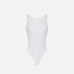 Bodysuit in crêpe jersey fabric with logo details