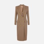 Coat in gabardine fabric