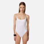 Lycra swimsuit with lettering print