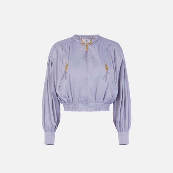 Bomber jacket in voile fabric