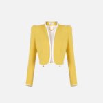 Jacket in lightweight crêpe fabric with 3D piping