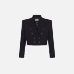 Jacket in gabardine fabric