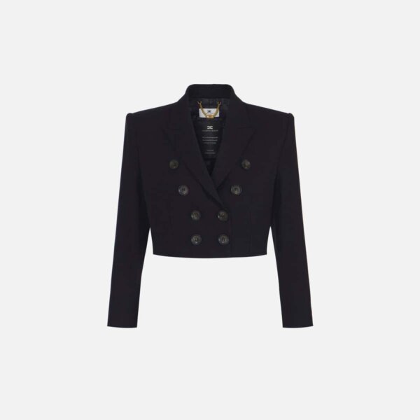 Jacket in gabardine fabric