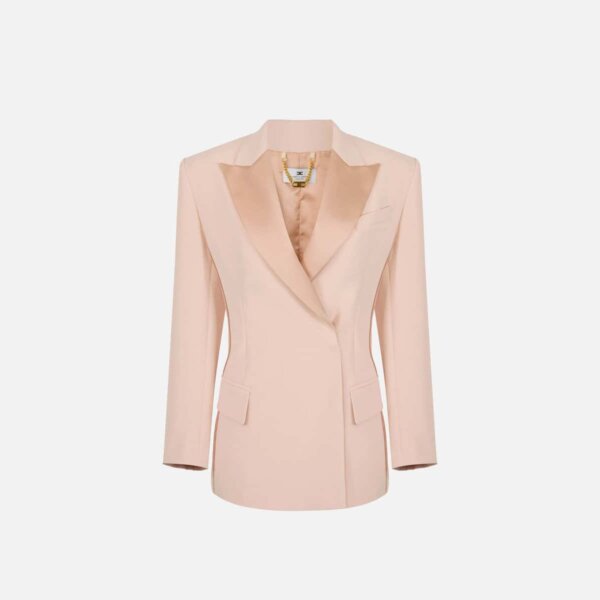 Jacket made of lightweight crêpe fabric and satin