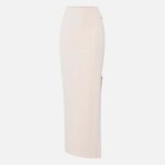 Skirt in lightweight crêpe fabric with jewel zip