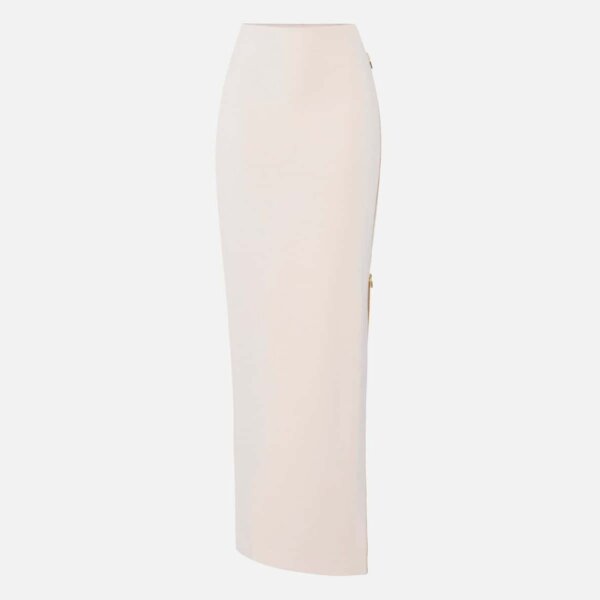 Skirt in lightweight crêpe fabric with jewel zip