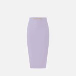 Skirt in lightweight crêpe fabric with jewel plaque