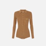 Micro-braided knit bodysuit