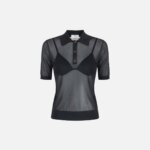 Nylon polo shirt with bra